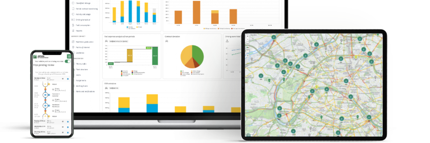 Arval Connect op een smartphone, laptop en tablet